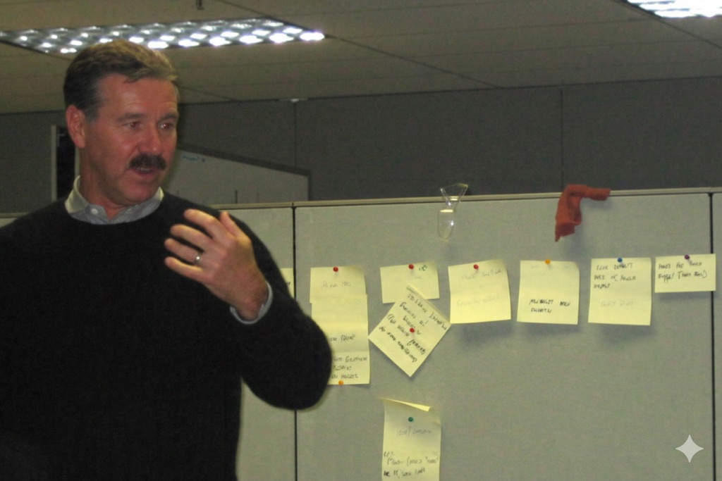 Robert M. Hodges leading a Lean planning session